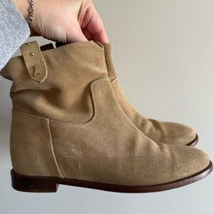 Patrizia Pepe Tan Suede Ankle Boots